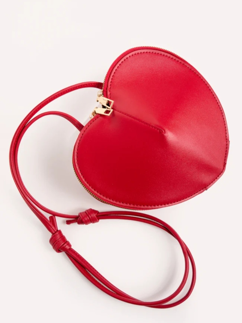 Red Heart-Shaped Crossbody Bag - Stylish Women's Shoulder Bag